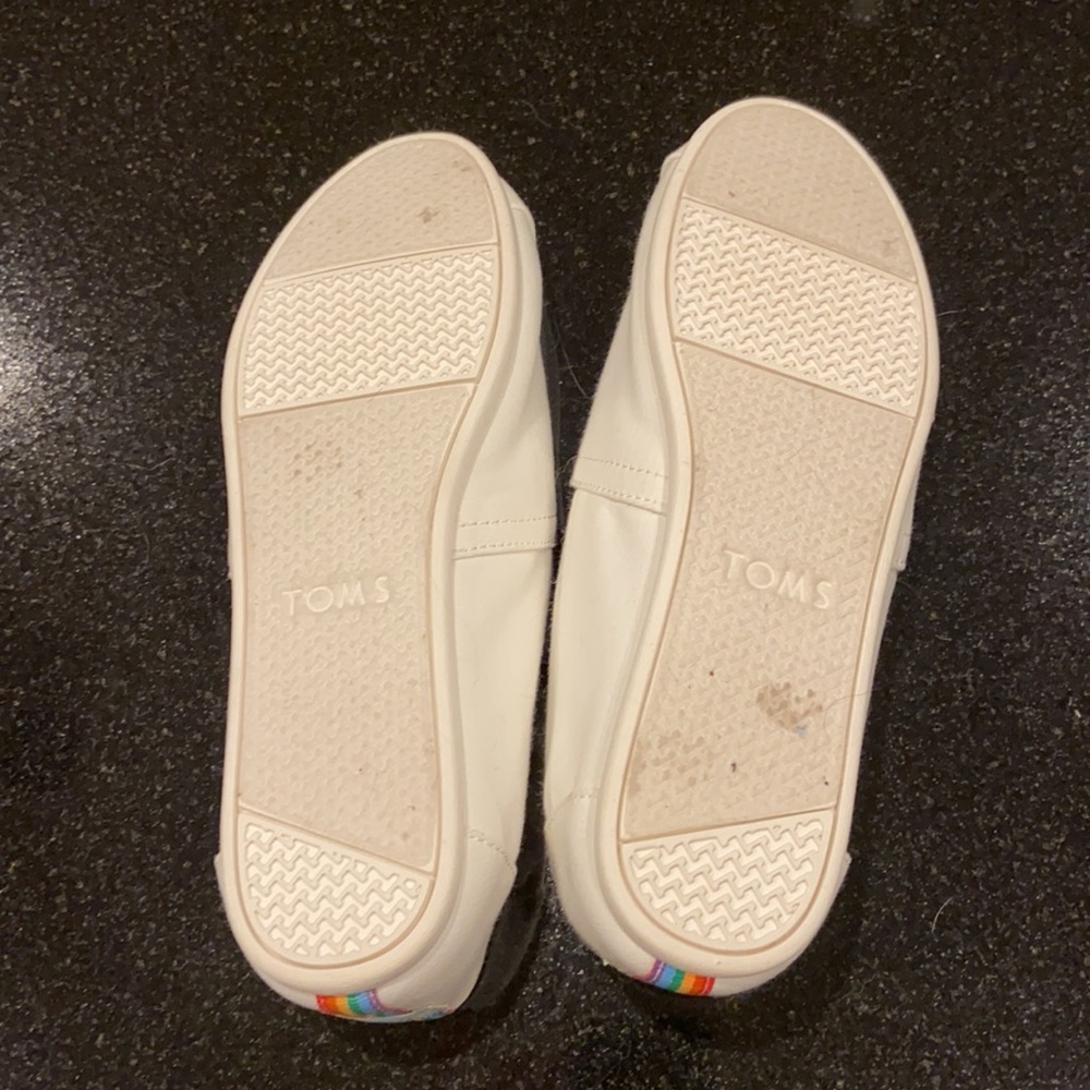 White Canvas Toms Size W10 - image 5